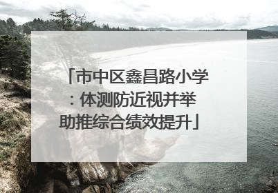 市中区鑫昌路小学：体测防近视并举 助推综合绩效提升